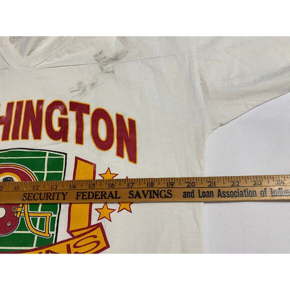 Vintage Washington Redskins NFL Shirt – Size Small, 21x27 Quarter Sleeve 90s Era - Picture 4 of 10